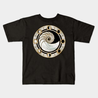 Nautilus Shell - Phases of the moon Kids T-Shirt